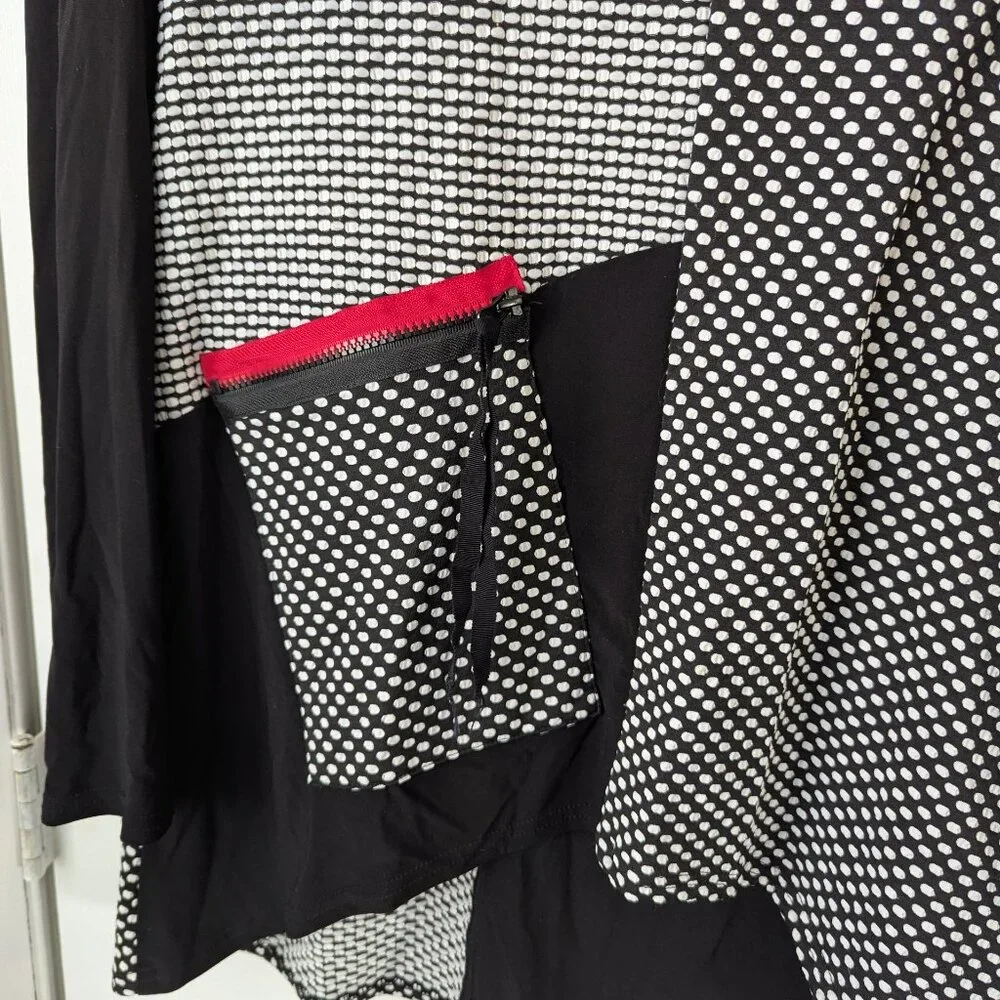Joseph Ribkoff Geometric Abstract Cowl Neck Tunic Size 8 - Picture 2 of 9
